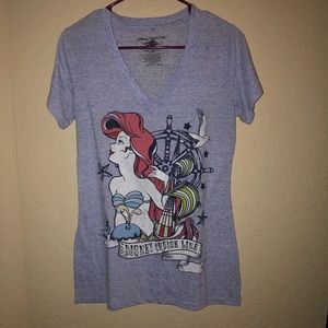 Ariel Disney Little Mermaid V-Neck T-shirt